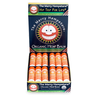 Merry Hempsters Organic Hemp Lip Balm, Orange, 0.14 oz, Merry Hempsters