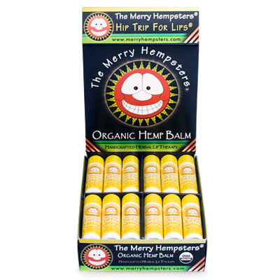 Organic Hemp Lip Balm, Natural, 0.14 oz, Merry Hempsters