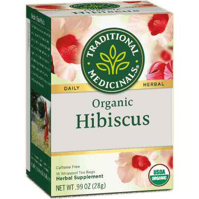 Organic Hibiscus Tea, 16 Tea Bags, Traditional Medicinals Teas