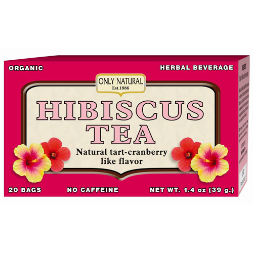 Organic Hibiscus Tea, 20 Bag, Only Natural Inc.