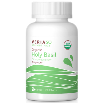 Veria SO Self Optimize Organic Holy Basil, Adaptogen, 120 Tablets, Veria