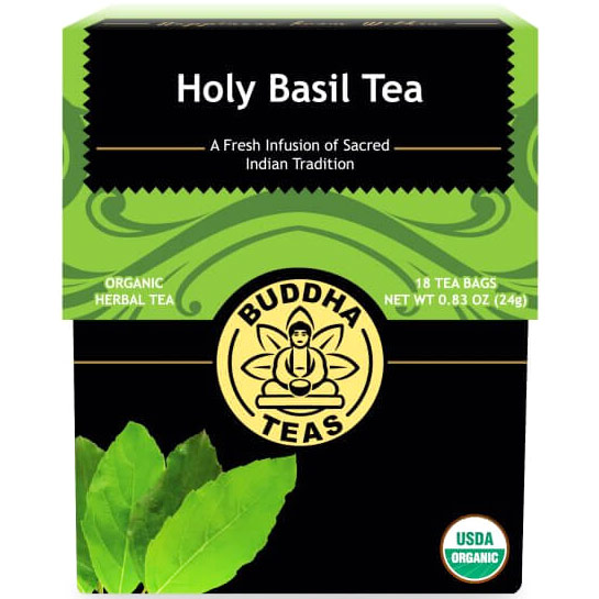 Organic Holy Basil Tea, 18 Tea Bags, Buddha Teas