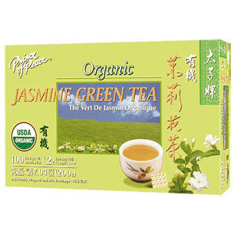 Organic Jasmine Green Tea 100 tea bag, Prince of Peace