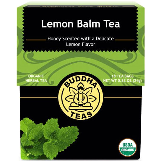 Organic Lemon Balm Tea, 18 Tea Bags, Buddha Teas
