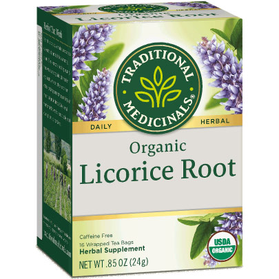 Organic Licorice Root Tea, 16 Tea Bags, Traditional Medicinals Teas