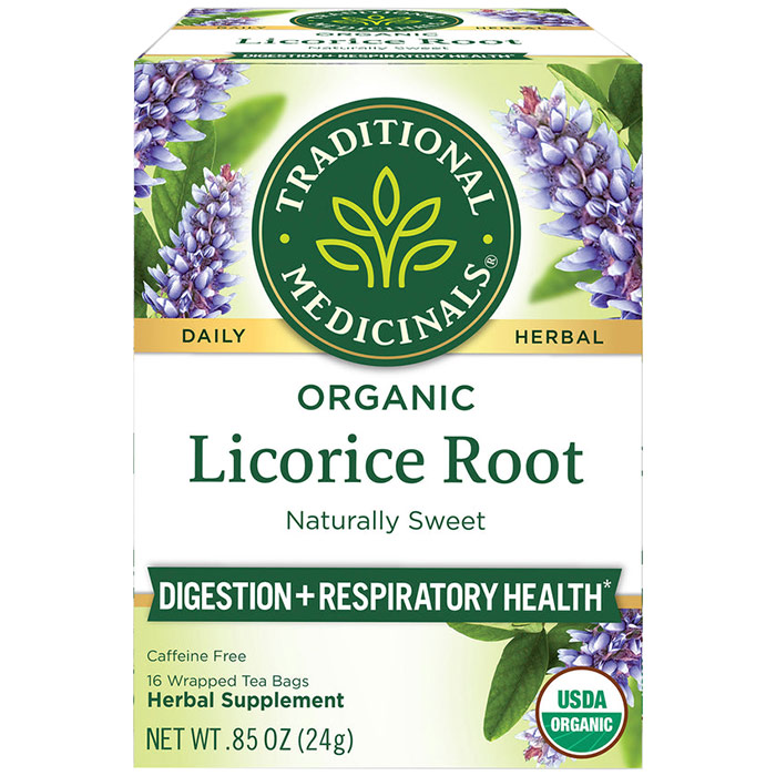 Organic Licorice Root Tea, 16 Tea Bags, Traditional Medicinals Teas