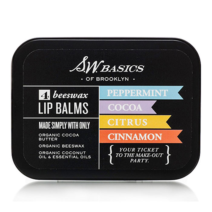 Organic Lip Balm Flight, 4 Balms, S.W. Basics