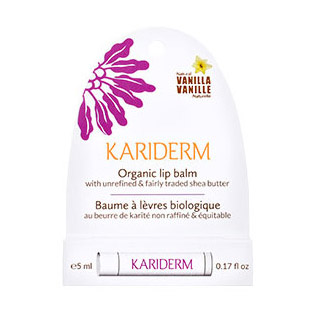 Organic Lip Balm, Natural Vanilla, 5 ml, Kariderm