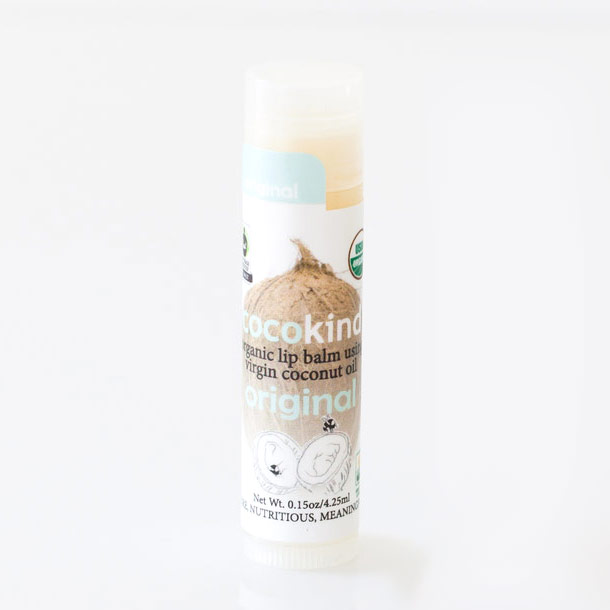 Organic Lip Balm with Coconut Oil - Original, 0.15 oz (4.25 ml), Cocokind