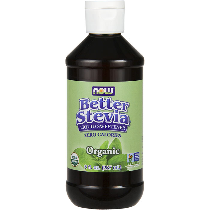 Organic Better Stevia Extract Liquid Sweetener, Value Size, 8 oz, NOW Foods