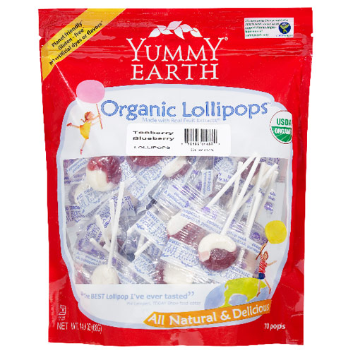 YummyEarth (Yummy Earth) Organic Lollipops, Tooberry Blueberry, 12.3 oz, YummyEarth (Yummy Earth)