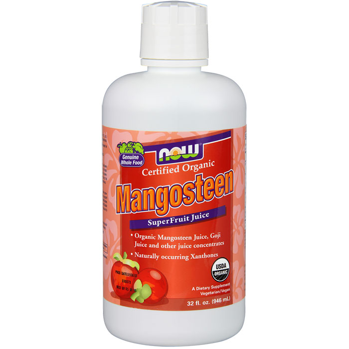 Organic Mangosteen Juice Blend, 32 oz, NOW Foods