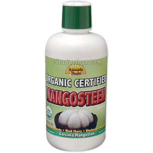 Organic Certified Mangosteen Juice Blend, 33.8 oz, Dynamic Health Labs