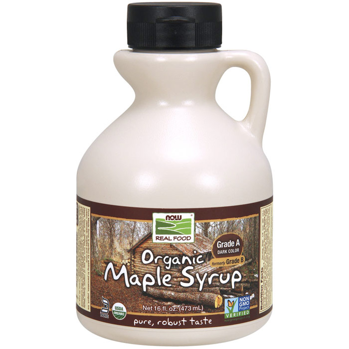 Organic Maple Syrup, Grade A Dark Color (Formerly Grade B), 16 oz, NOW Foods