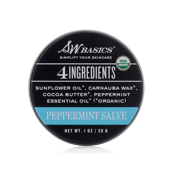 Organic Peppermint Salve, 4 Ingredients, 1 oz, S.W. Basics