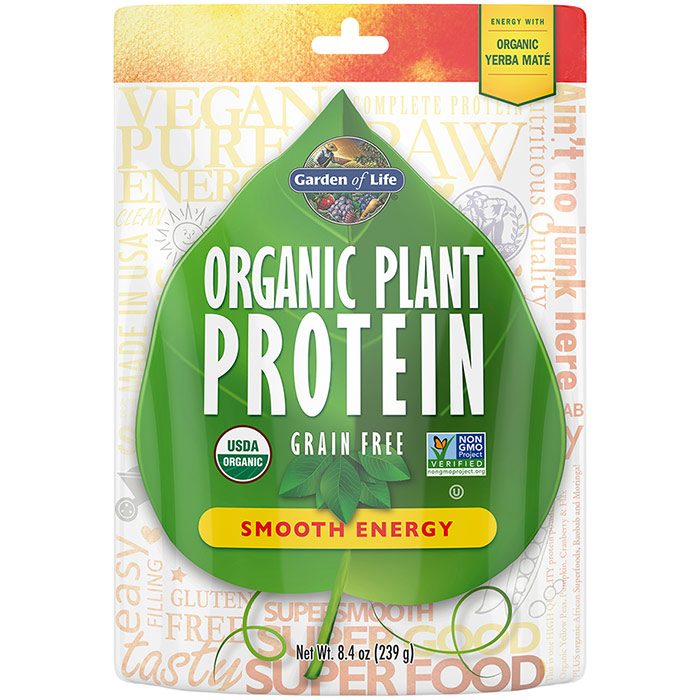 Organic Plant Protein Powder - Smooth Energy, 240 g, Garden of Life