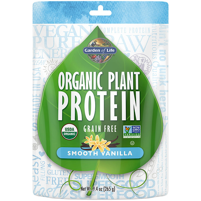 Organic Plant Protein Powder - Smooth Vanilla, 260 g, Garden of Life