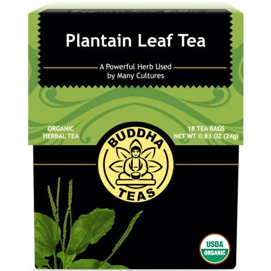 Organic Plantain Leaf Tea, 18 Tea Bags, Buddha Teas