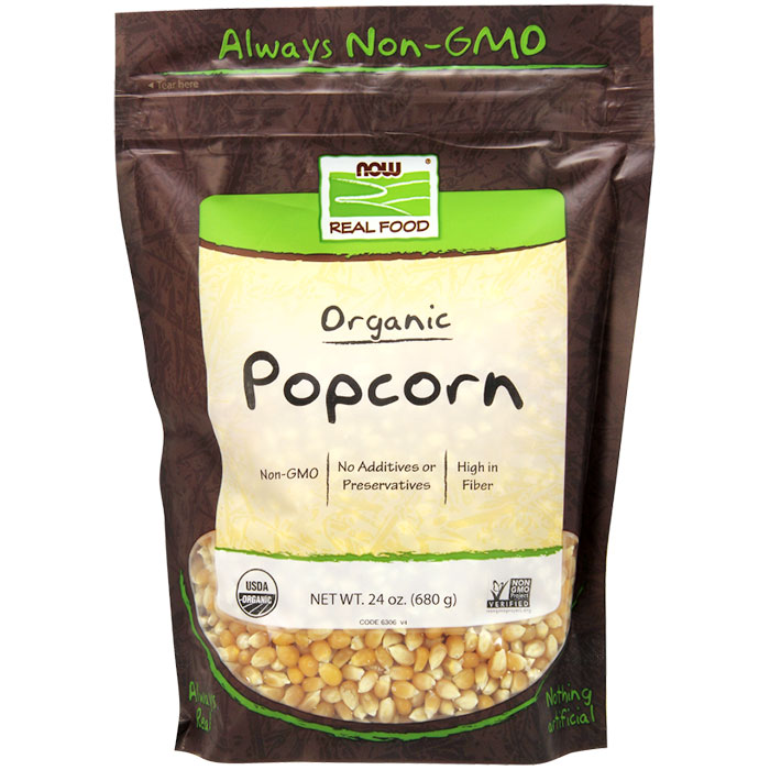 NOW Foods Organic Popcorn, 24 oz, NOW Foods