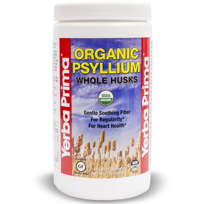 Organic Psyllium Whole Husks, 12 oz, Yerba Prima