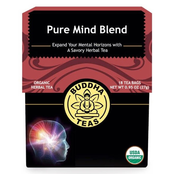 Organic Pure Mind Blend, 18 Tea Bags, Buddha Teas