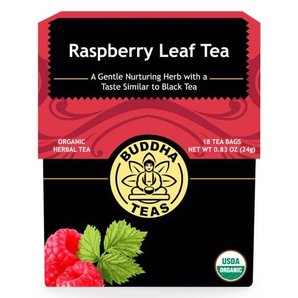 Organic Raspberry Leaf Tea, 18 Tea Bags x 6 Box, Buddha Teas