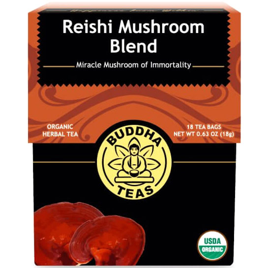 Organic Reishi Mushroom Blend, 18 Tea Bags, Buddha Teas