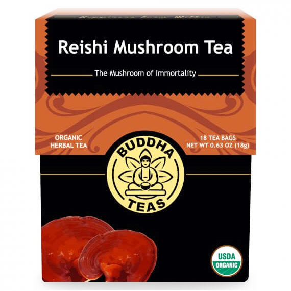 Organic Reishi Mushroom Tea, 18 Tea Bags, Buddha Teas