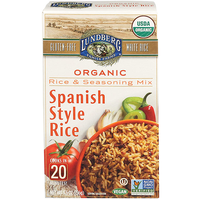 Organic Rice & Seasoning Mix, Spanish Style Rice, 5.5 oz x 6 pc, Lundberg Family Farms