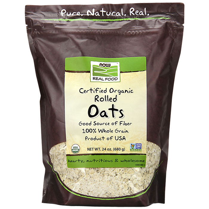 NOW Foods Organic Rolled Oats, 24 oz, NOW Foods