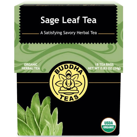 Organic Sage Leaf Tea, 18 Tea Bags, Buddha Teas