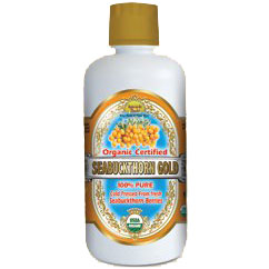 Dynamic Health Laboratories Organic Sea Buckthorn Gold, 100% Pure Sea Buckthorn Juice, 32 oz, Dynamic Health Labs