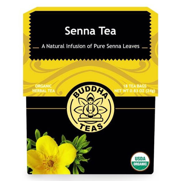 Organic Senna Tea, 18 Tea Bags x 6 Box, Buddha Teas