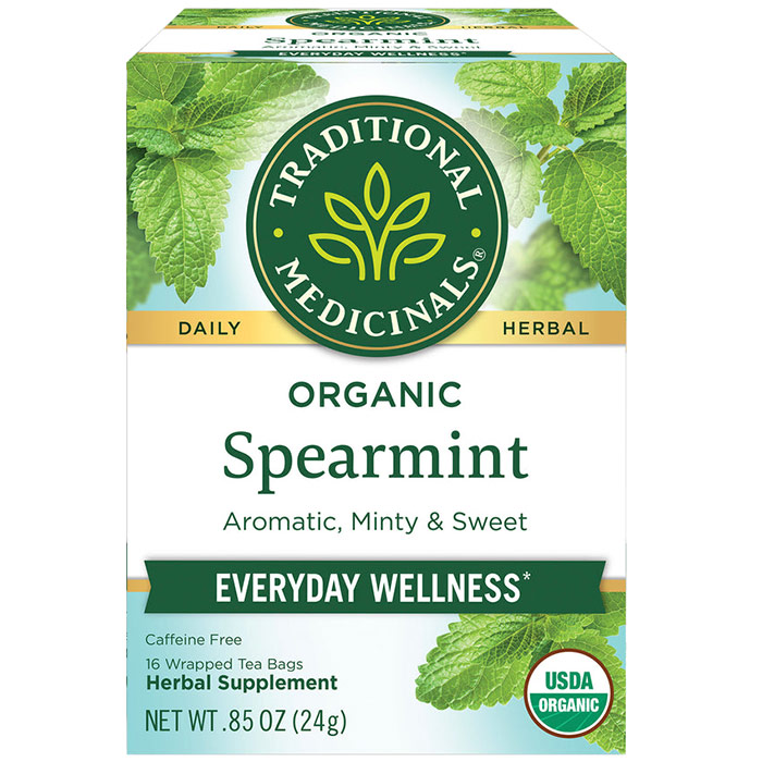 Traditional Medicinals Teas Organic Spearmint Tea 16 bags, Traditional Medicinals Teas