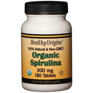 Organic Spirulina 500 mg, 180 Tablets, Healthy Origins