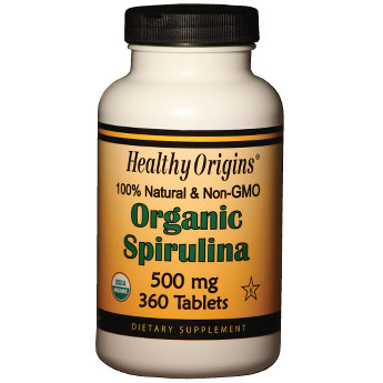 Organic Spirulina 500 mg, 360 Tablets, Healthy Origins