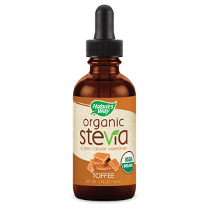 Organic Stevia Liquid Drops - Toffee, 2 oz, Natures Way