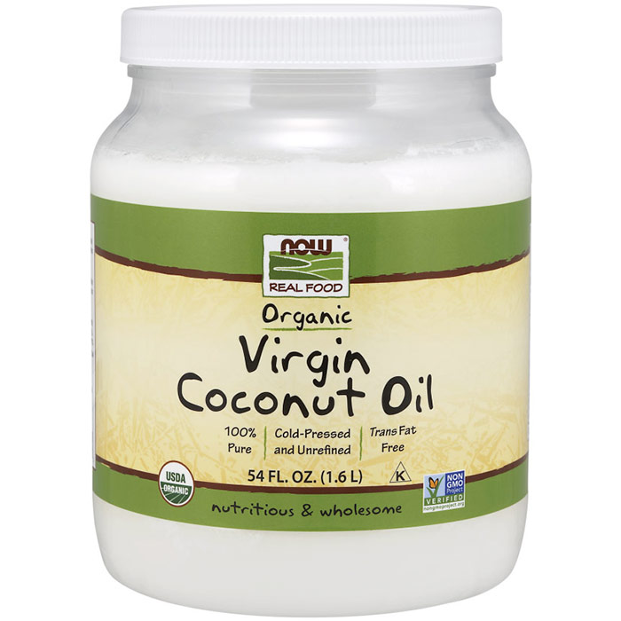 Organic Virgin Coconut Cooking Oil, 54 oz, NOW Foods