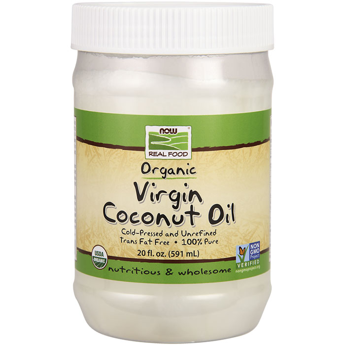 Organic Virgin Coconut Oil Liquid, 20 oz, NOW Foods