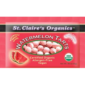Organic Watermelon Tarts Candy Pouch, 0.56 oz x 12 pc, St. Claires Organics