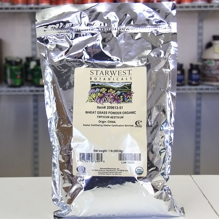 Organic Wheat Grass Powder (US), 1 lb, StarWest Botanicals