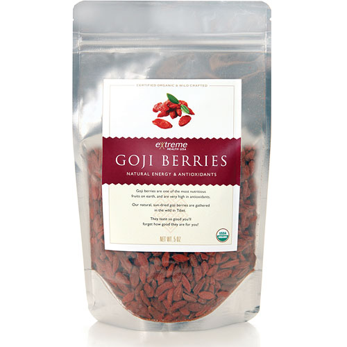 Organic Wild Crafted Tibetan Goji Berries, 16 oz Bag, Extreme Health USA