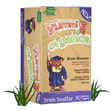 Organic Yummi Bears Brain Booster, 90 Gummy Bears, Hero Nutritionals