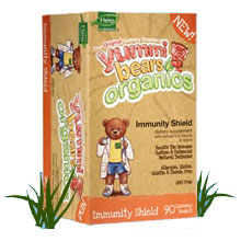 Organic Yummi Bears Immunity Shield, 90 Gummy Bears, Hero Nutritionals