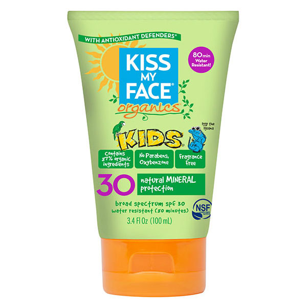 Organics Kids Mineral Sunscreen SPF 30, 3.4 oz, Kiss My Face