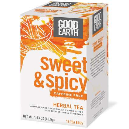 Original Herbal Tea, Sweet & Spicy Caffeine Free, 18 Tea Bags, Good Earth Tea