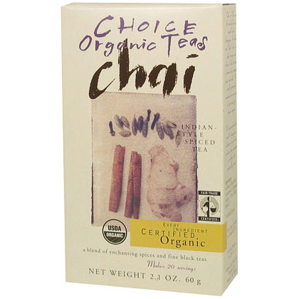 Choice Organic Teas Original Chai Tea, Loose Leaf, 2.1 oz x 3 Box, Choice Organic Teas