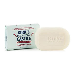 Original Coco Castile Bar Soap, Coconut Oil Soap, Fragrance Free, 4 oz, Kirks Natural