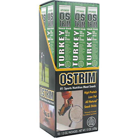 Ostrim Turkey Snack Stick, Sports Nutrition Meat Snack, 1.5 oz x 10 Sticks