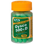 Oysco 500 + D, Calsium Supplement w/ Vitamin, 60 Tablets, Watson Rugby